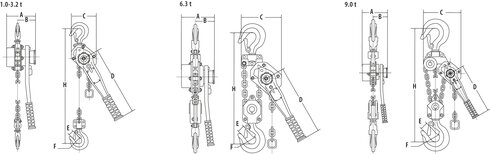 Lever Hoist Elephant YA, drawing