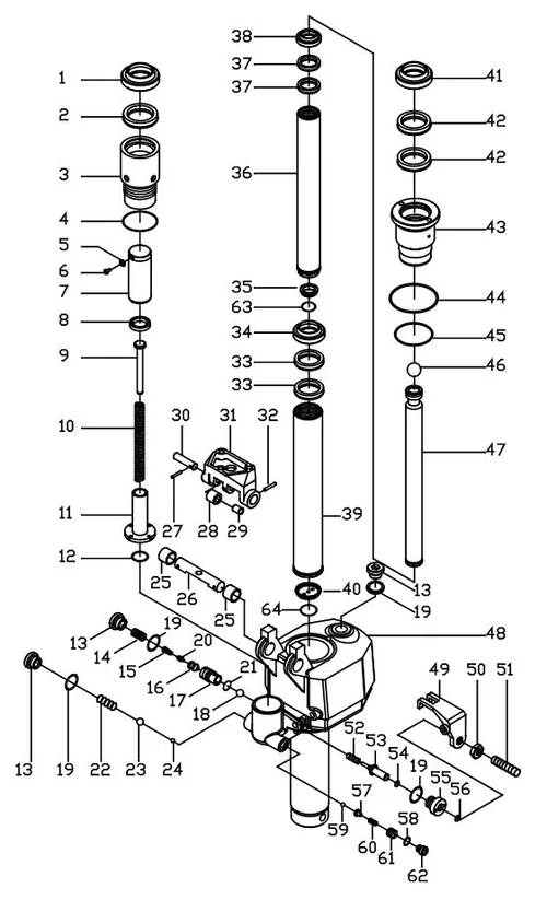 High lift pallet truck 1000 kg