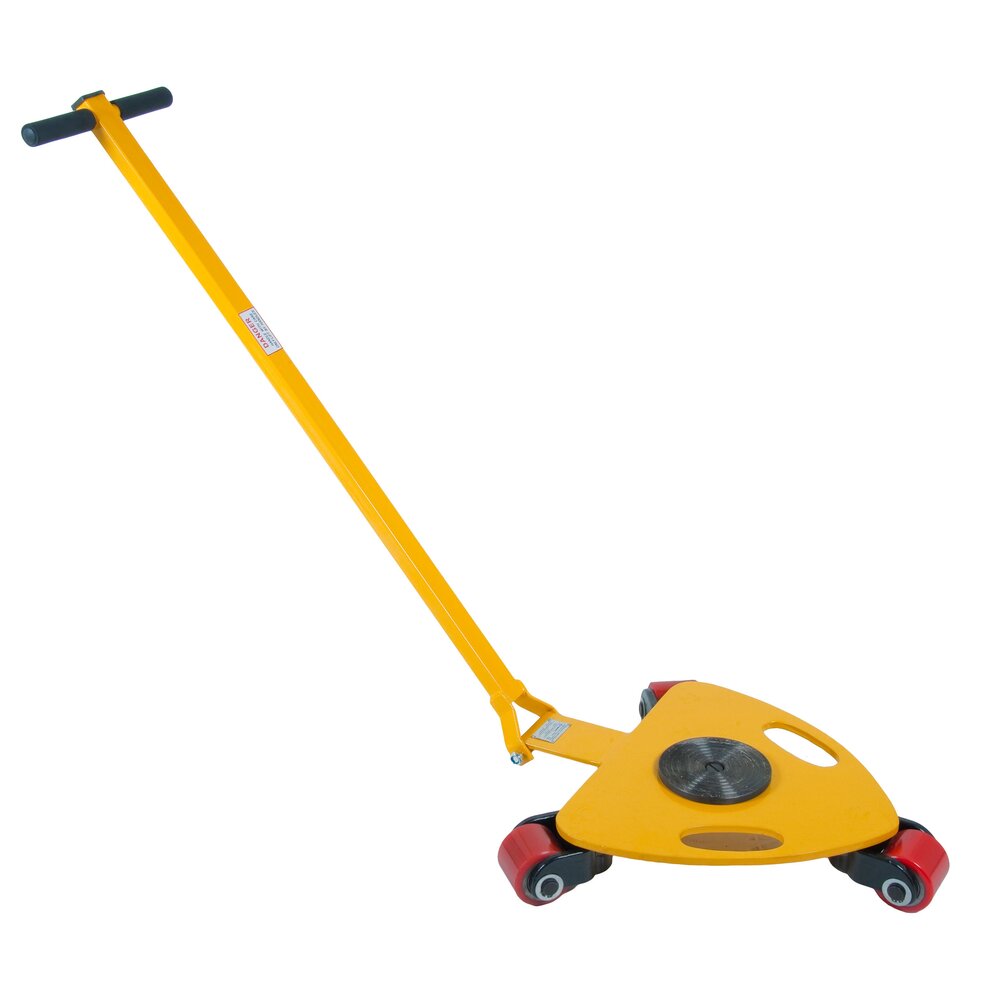 Cargo trolleys with drawbar and turnable wheels