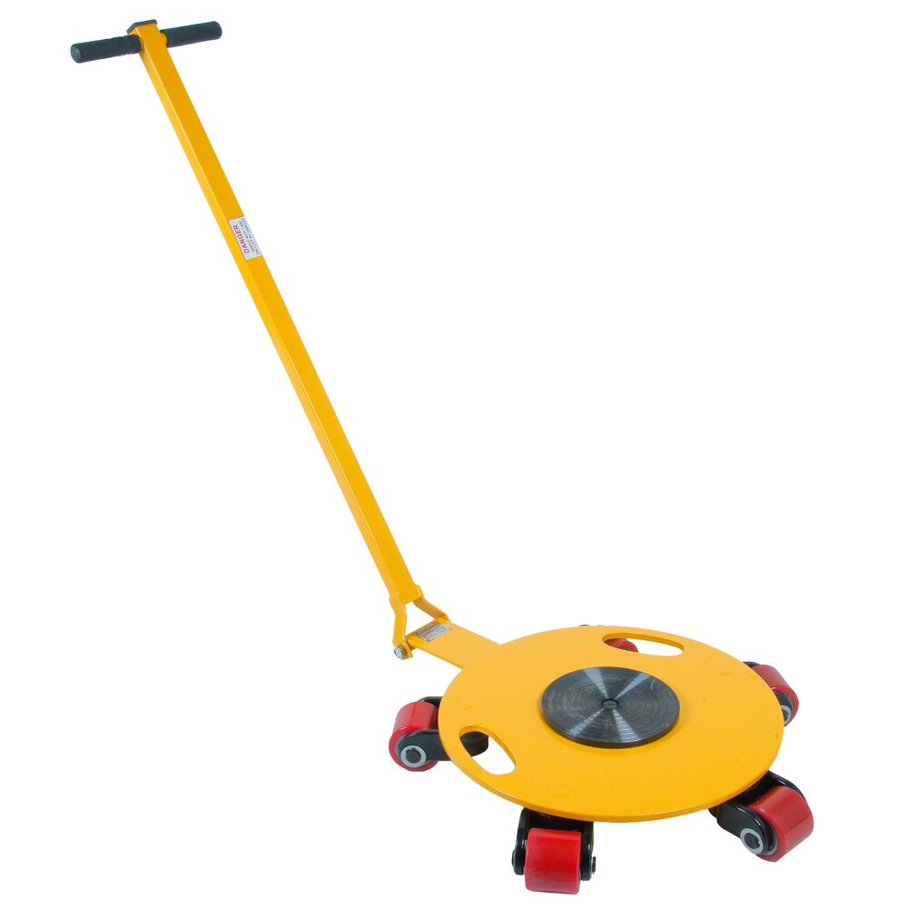 Cargo trolleys with drawbar and turnable wheels