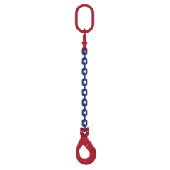 One leg chain sling with MC1 masterlink and SLC safety hook