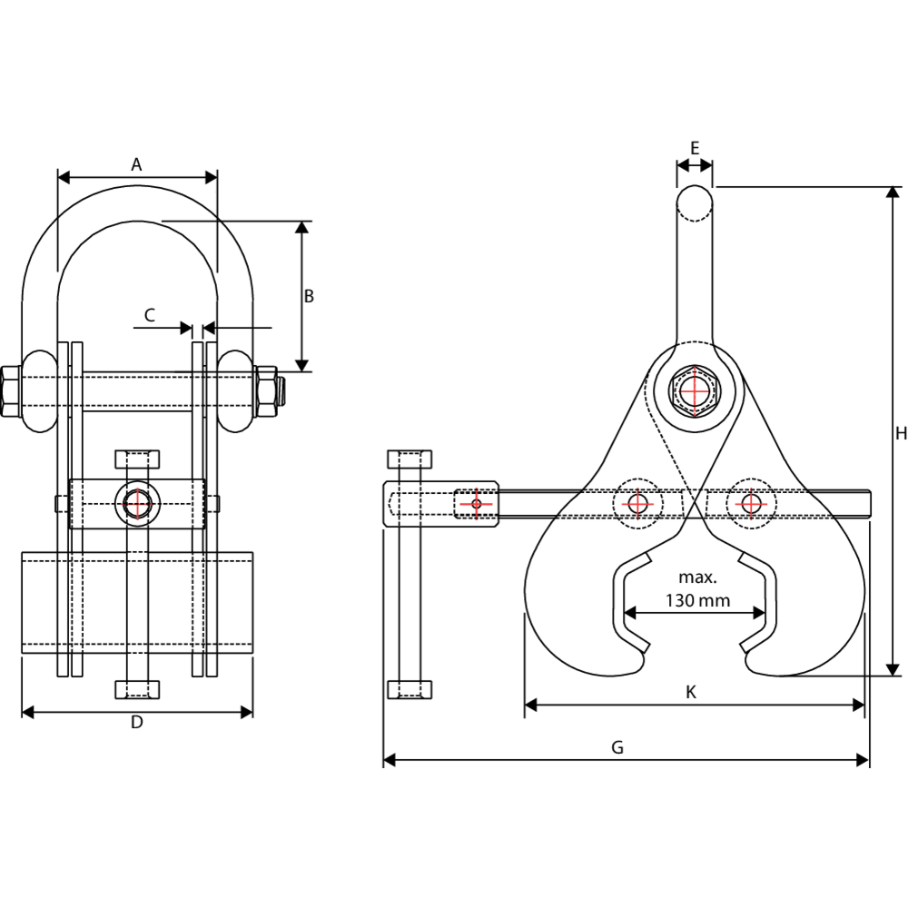 Schienenhubklemme Superclamp R1 & R2