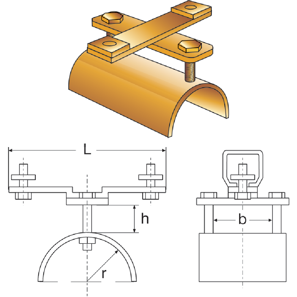 C-Profil Flachleitungs-Endklemme REMA