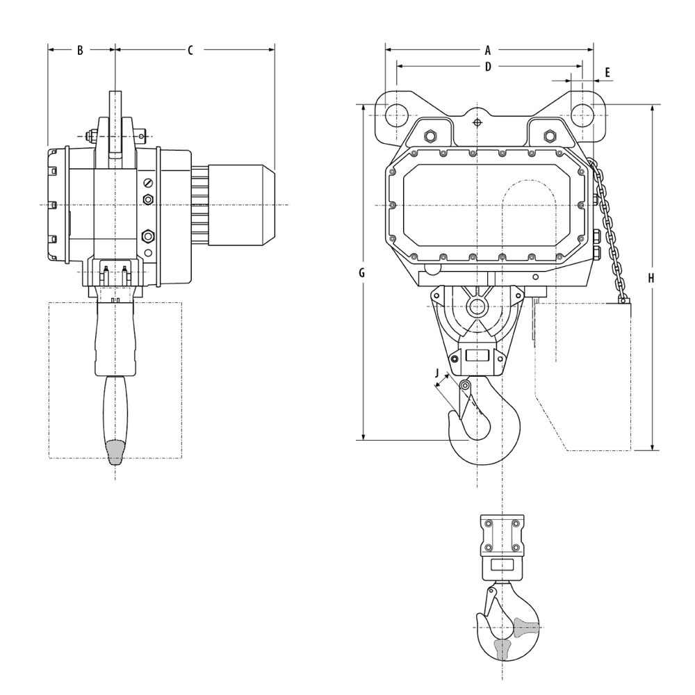 Elektrokettenzug REMA LK / 24V für Hochbelastungen