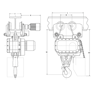 Elektrokettenzug REMA LK / 24V für Hochbelastungen