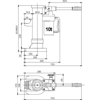Maschinenheber hydraulisch REMA RMH 