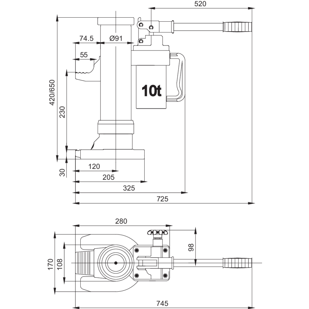 Maschinenheber hydraulisch REMA RMH 