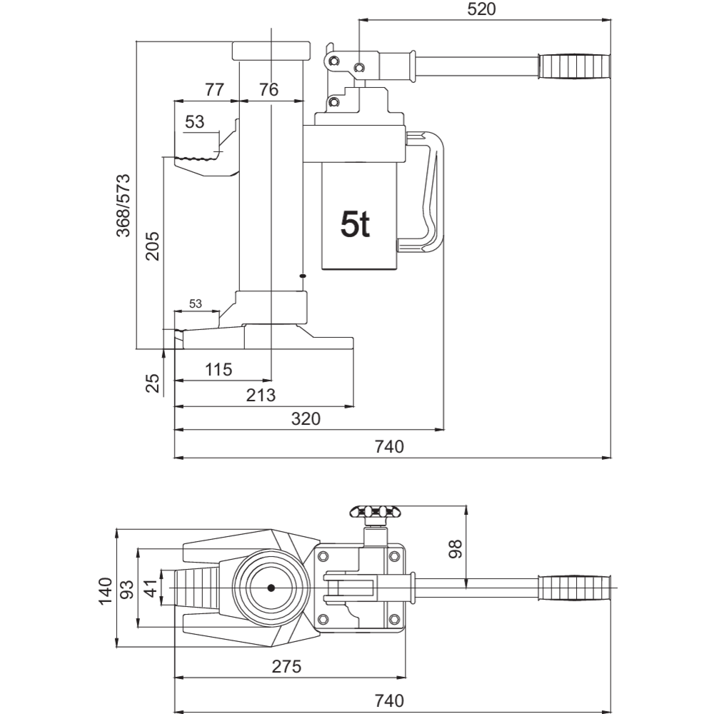 Maschinenheber hydraulisch REMA RMH 