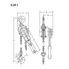 REMA Select 2-OD Hebelzug technische Zeichnung 0,25 t