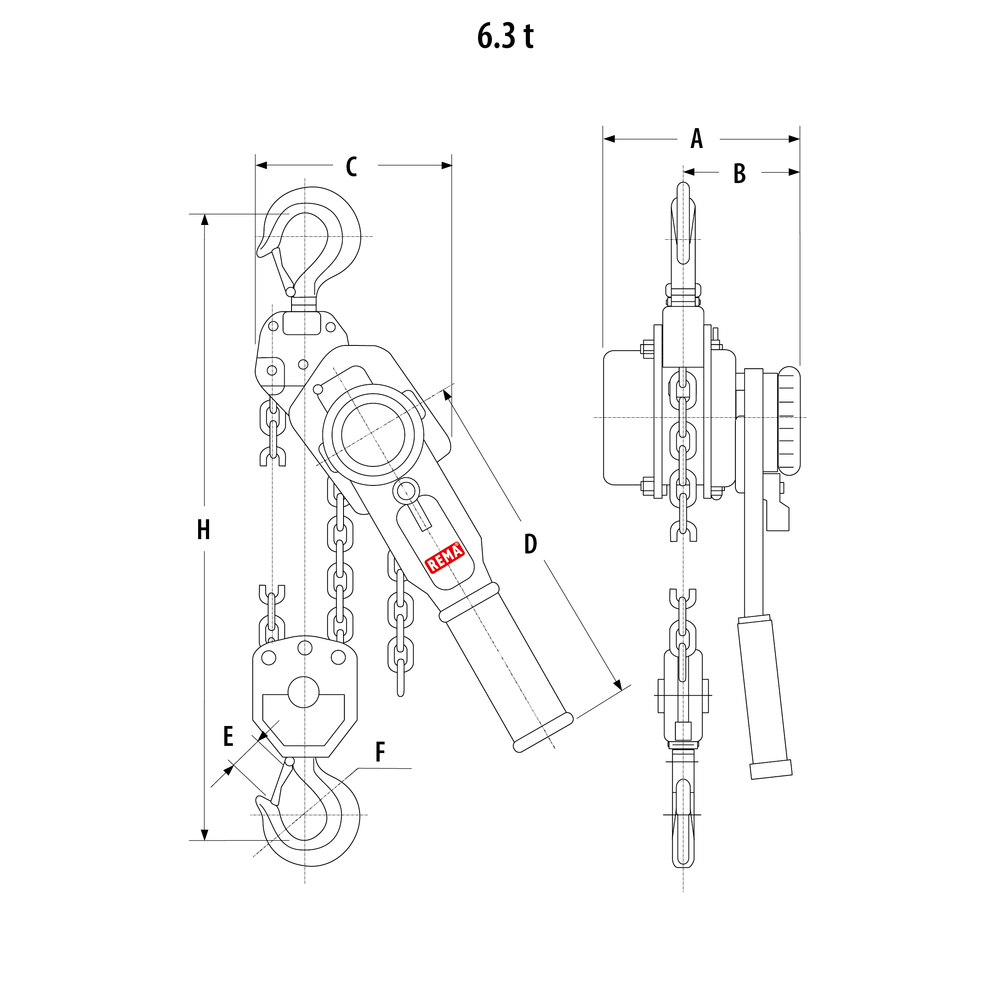 Hebelzug REMA X-Line 
