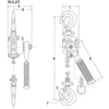 YA mini lever hoist drawing