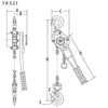 YA Lever hoist drawing 1.0 - 3.2 t