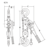YA Lever hoist drawing 6.3 t