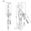 YA Lever hoist drawing 9.0 t