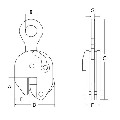Vertikal-Hebeklemme REMA CS-H (max. Härte 50RC)