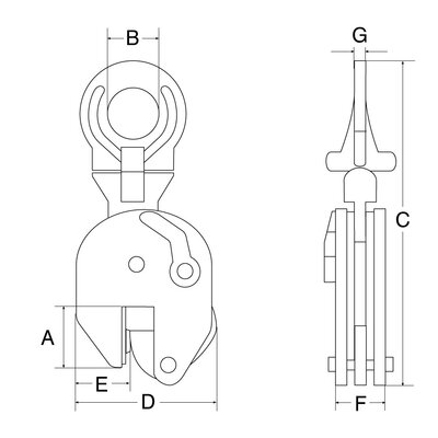 Universal-Hebeklemme REMA CU-H (max. Härte 50RC )