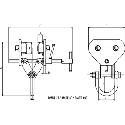 Spindel-Rollfahrwerk REMA RMBT