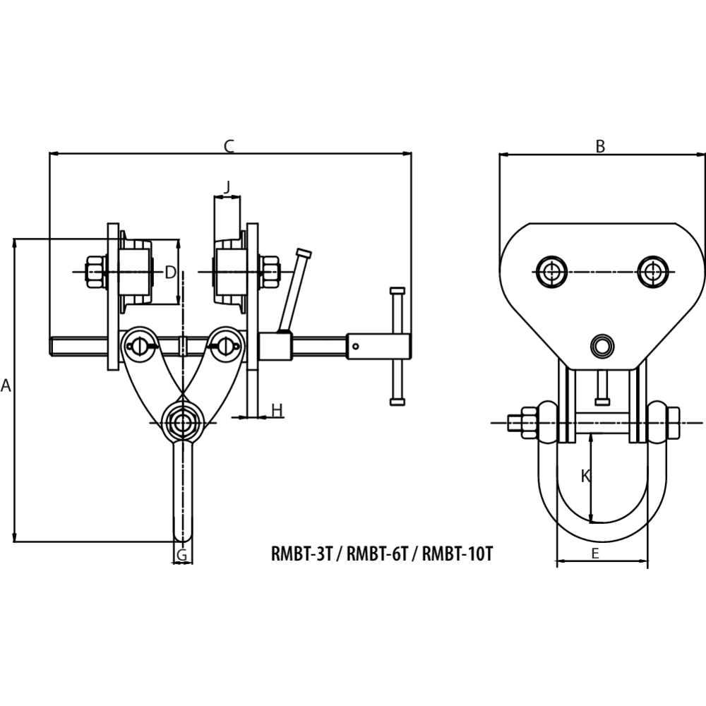 Spindel-Rollfahrwerk REMA RMBT