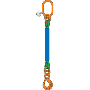 1-leg round sling assy with chain components (G10)