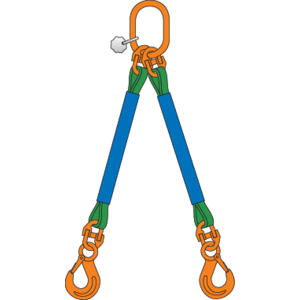 2-leg round sling assy with chain components (G10)