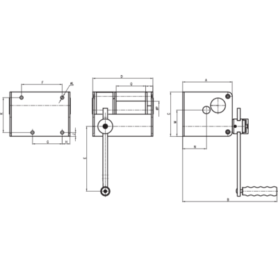 Schneckenradwinde REMA RWL mit Freilaufsystem