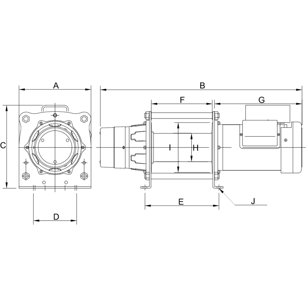Elektrische Hub-/Zugwinde CP 230 V AC