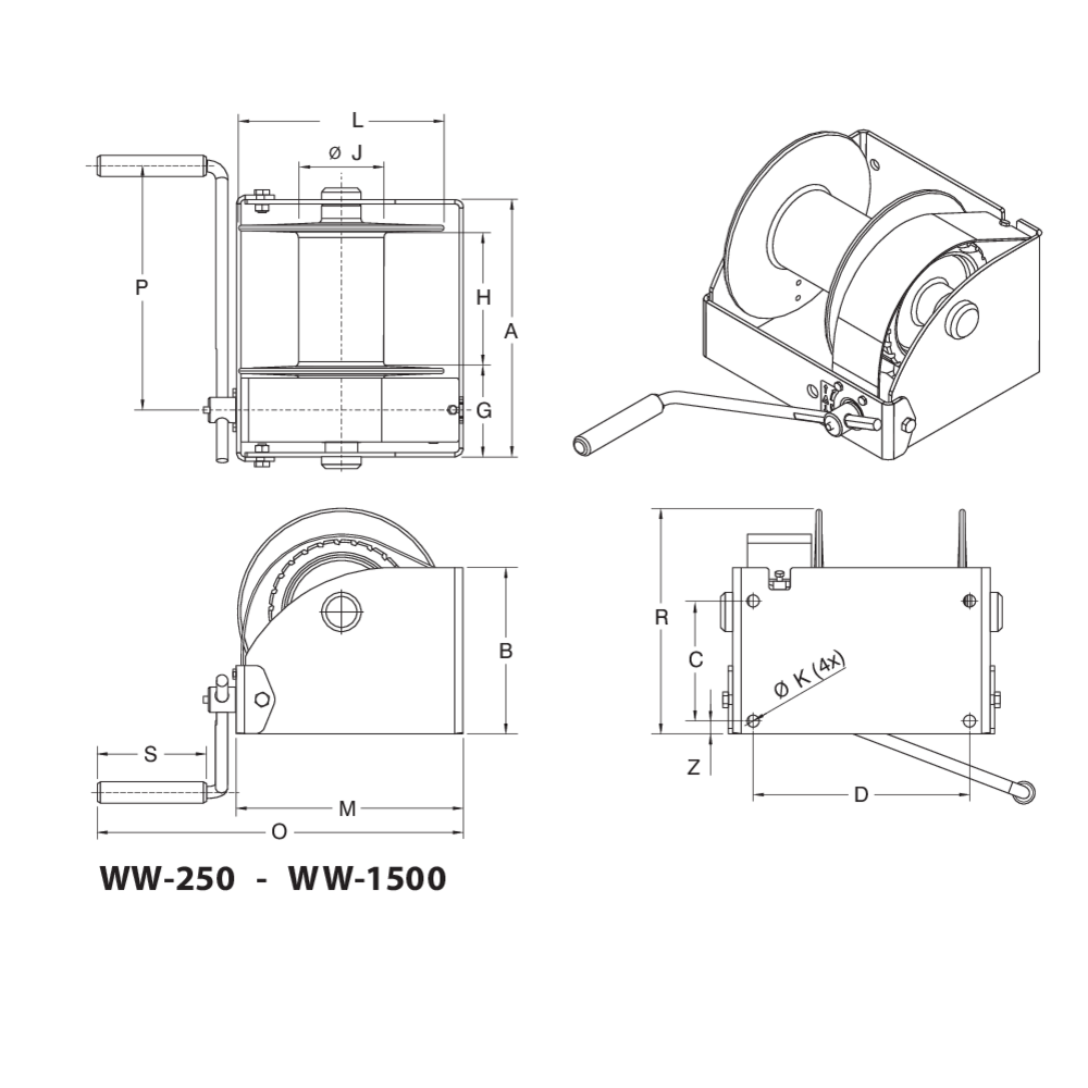 Schneckenradwinde REMA WW 