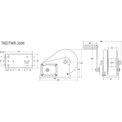 TWZ and TWR manual winches