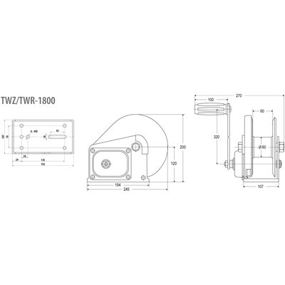TWZ and TWR manual winches