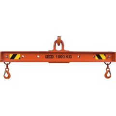 Hoist traverse beam REMA, with 2 adjustable hooks.