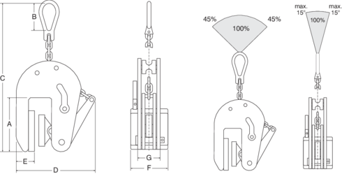 CNM non-marking vertical plate lifting clamps | CERTEX Germany