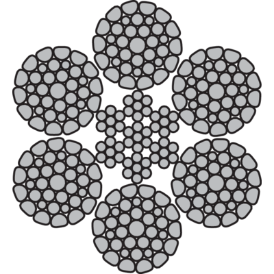 Ropetex Drahtseil 6x36 - Verdichtet