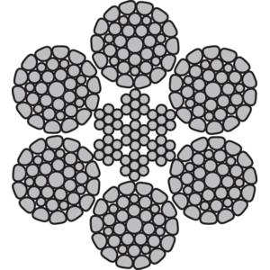 Ropetex Drahtseil 6x36 - Verdichtet