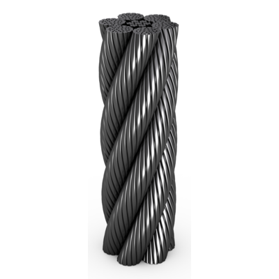 Spezialdrahtseil ROPETEX Perform 6C - 6x36 IWRC - verdichtet