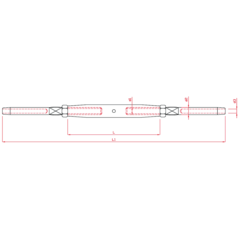 NIRO Wantenspanner mit 2 Terminals