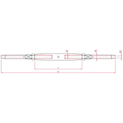 Rigging Screw with 2 Terminals SS