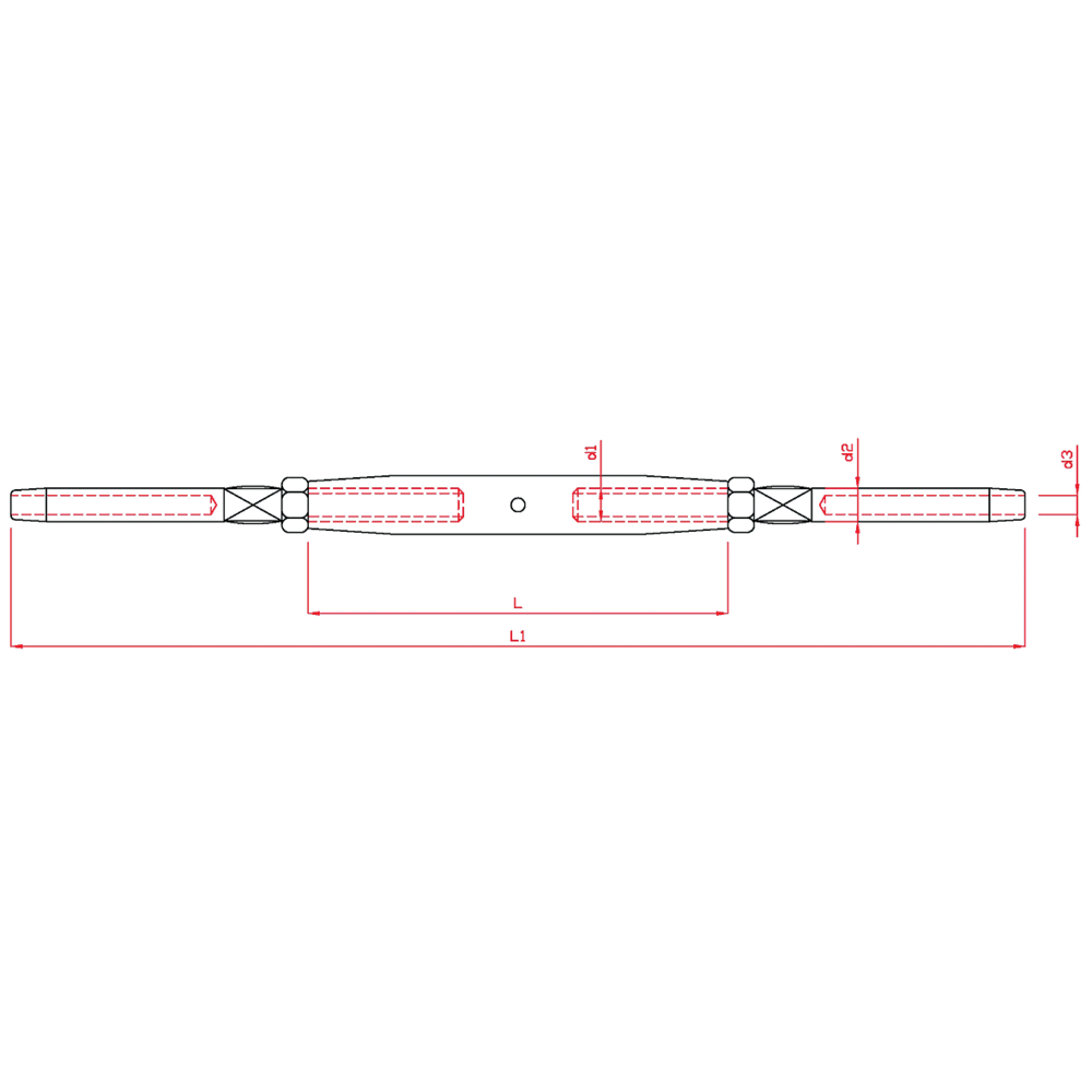 Rigging Screw with 2 Terminals SS