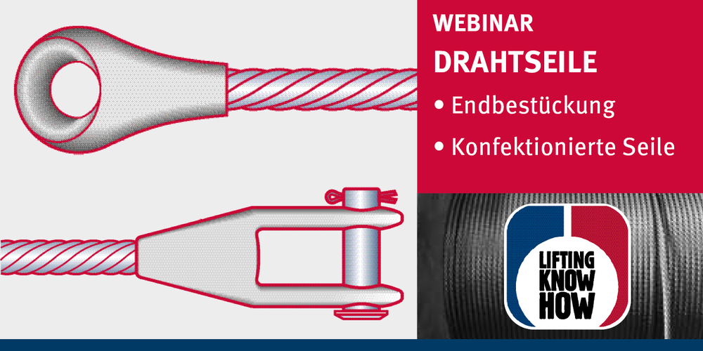 Webinar - Endverbindungen für Drahtseile aus Stahl