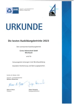 IHK certificate CERTEX