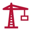 Crane icon red