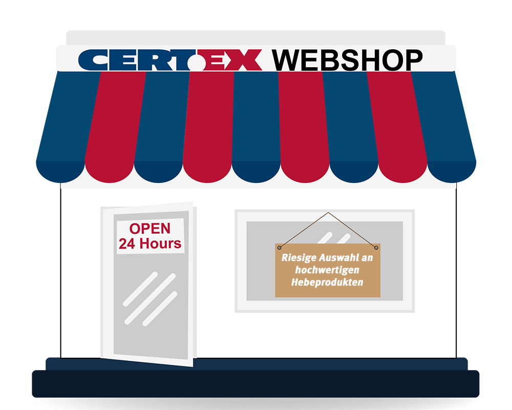 Webshop CERTEX Germany - Lifting gear, slings etc.